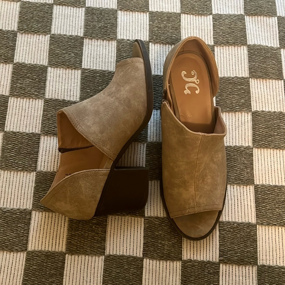 Tan booties
